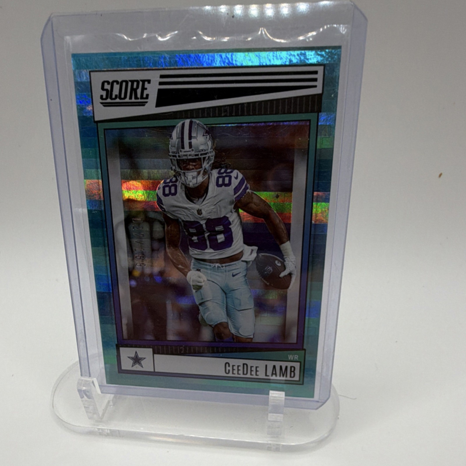 2022 Panini Score Racer Parallel CeeDee Lamb #222 Serial #/399 Dallas Cowboys 
