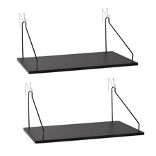 Fabric Wall Cubicle Shelf with Hooks for Work Decor, 11.8' Wooden Cubicle