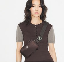 Tory Burch Nylon Belt Bag Chocolate Brown