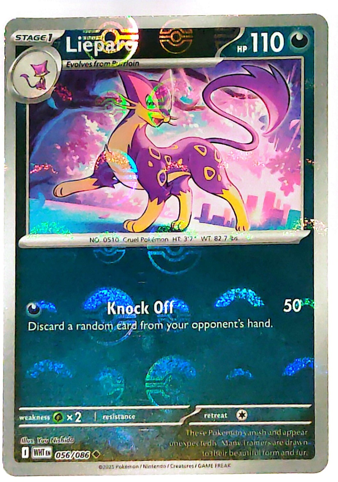 Liepard (Poke Ball Pattern) 056/086 Sv: White Flare Holo Near Mint