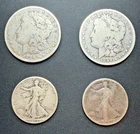 90% Silver Coin Lot – $3.00 Face – 2 Morgan Dollars & Walking Liberty Halves