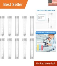 10pcs 10ml Laboratory  Tubes with Sealing Cap - Ideal for Educational Use