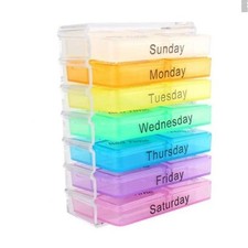 Daily Pill Box Weekly Organizer Case Medicine Storage Travel Holder 7 Day