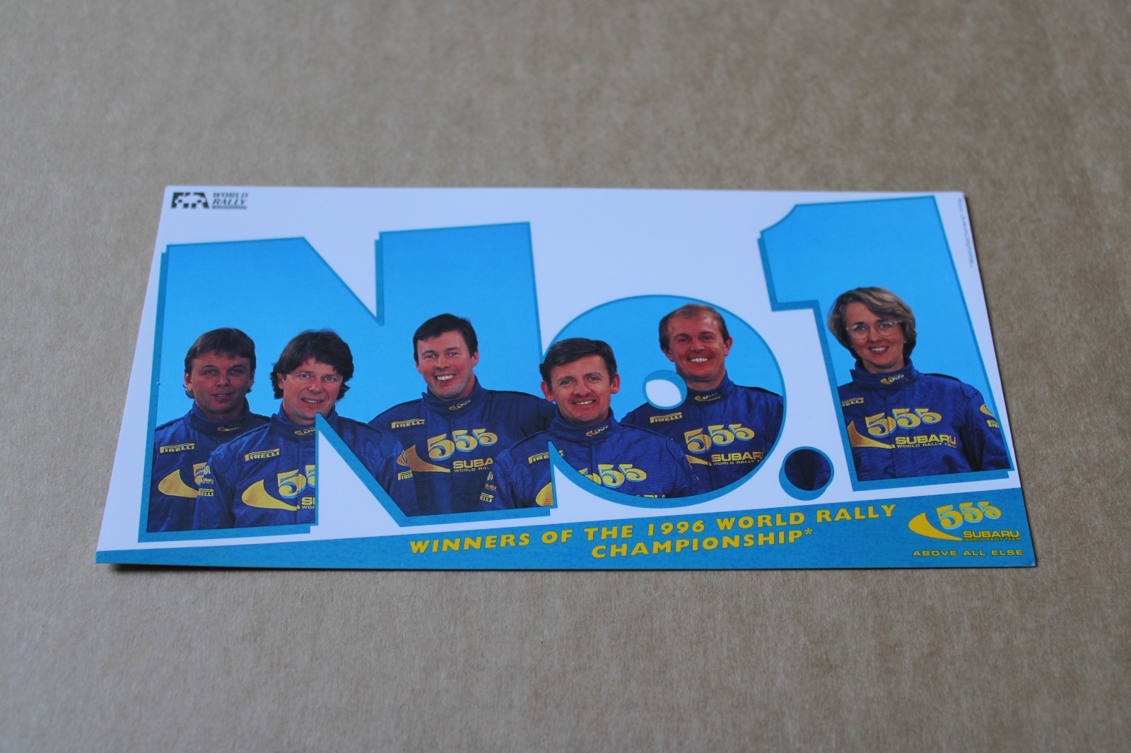Card 555 Subaru World Rally Team 1996 Liatti McRae Ericsson Carte Rallye Rallyes