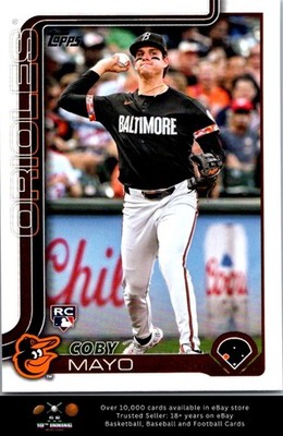 2025 Topps Baltimore Orioles BASEBALL #BAL-4 Coby Mayo RC