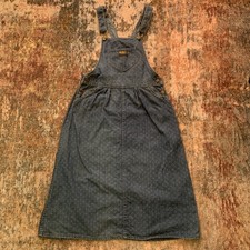 Vntg Osh Kosh Denim Overall Dress Big Girls 14 Jumper USA