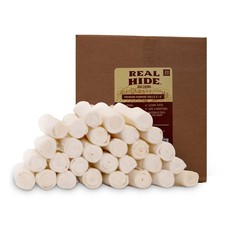  All Natural Dog Chew Treats - Premium Rawhide Rolls, 9-10 Inch - Long Lasti...