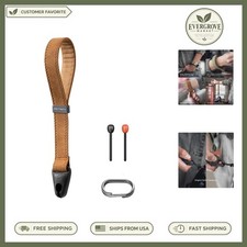 Classic Brown Camera Wrist Strap with Quick Release - Ideal for Travel Outdoor