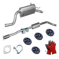 Komplette Auspuff + Anbausatz für Fiat Punto Fliessheck 1.4 -16V 95PS 70kW