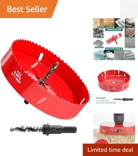 Powerful 6-1/4 Inch Bi-Metal Hole Saw - Max Depth 32mm for Efficient Cutting
