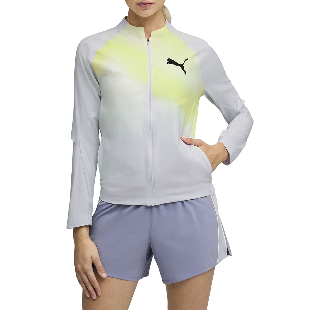 PUMA Lightspeed Ultraweave Graphic Full Zip Jacket Womens Grey Casual Athletic O image 3