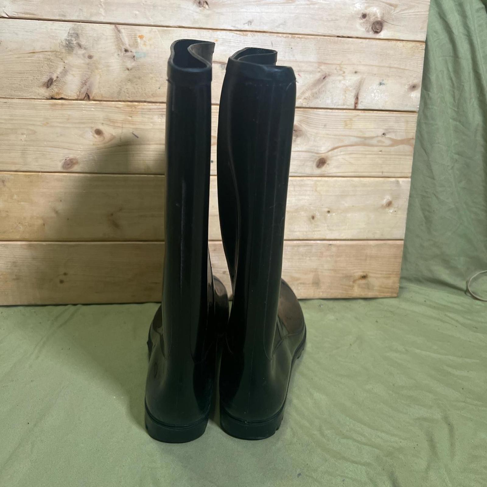 Black Basic Rubber Rain Mud Muck Boots Womens Siz… - image 5