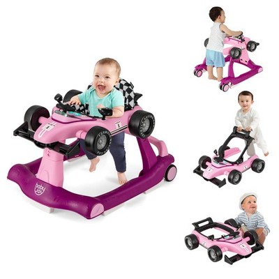 4-in-1 Baby Walker Foldable Activity Walker with Adjustable Height & Speed