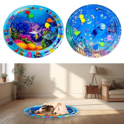 65CM Wasser Sensory Matte Katzenspielmatte für Katzen Interaktives Wasserpad