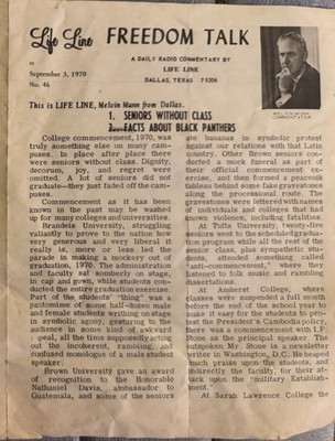 Black Panther Party Antagonist - Melvin Munn -  (5) Leaflet Newsletters 