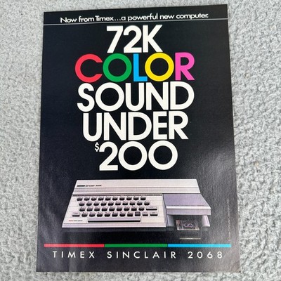 1983 Timex Sinclair 2068 Home Computer Vintage Color Print Ad