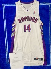 Game Worn Toronto Raptors Jersey Signed Maceo Baston NBA COA 2002/2003