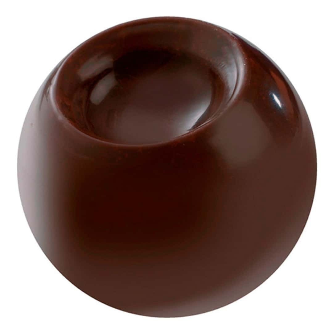 3D Chocolate Sphere Praline Molds Ø 26 Mm - Hammered - Pastry
