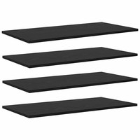 Regalbrett Holzwerkstoff 80 X 40 X 1,5 Cm, 4 StüCk, Schwarz