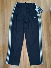 VTG 2004 Adidas 3-Stripe Woven Track Pants Men XL NWT Deadstock Y2K Black 172429