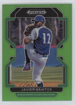 2022 Panini Prizm Draft Picks Lime Green Prizm 51/75 Javier Santos #PDP211 05ov
