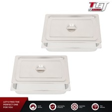 2 Pack Steam Table Pans Full Size 4 Inch Deep Thickened with Non-Stick Coating