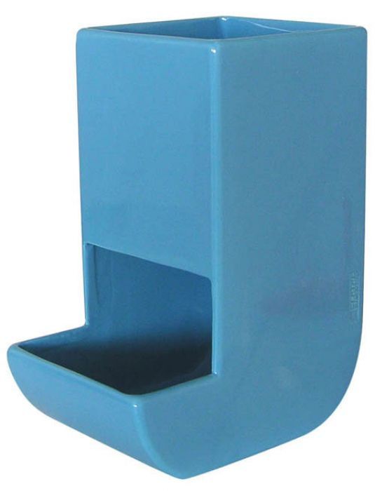 PORTAOGGETTI in CERAMICA SLOT 21,5x15h30cm Celeste