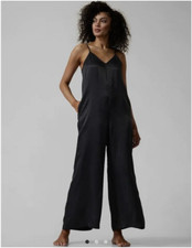 Athleta NWT Women's Calm Cool Sleep Romper Small S Lounge Pajama Color Black