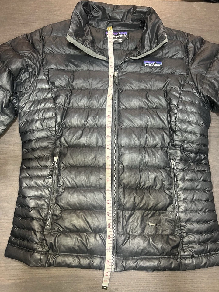 Womens Patagonia Black 800 Down Fill Puffer Full Zip Coat Jacket Size Small - Image 2 of 4