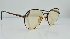 Vintage Semester 14 Black Brown Metal Round Sunglasses FRAMES ONLY Japan