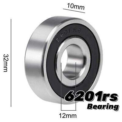 Roulement 6201-2RS - Diamètre Intérieur 12 - Extérieur 32mm - épaisseur - Foto 7