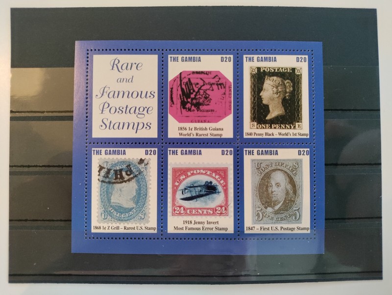 2004 Gambia Souvenir Sheet(Rare and Famous Postage Stamps),MNH,OG