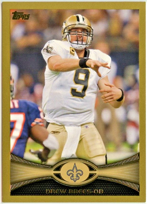 2012 Topps Gold parallel Drew Brees #0379/2012  *NEW ORLEANS SAINTS*