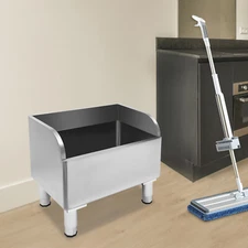 Commercial Stainless Steel Floor Mop Sink - 24" x 16" x 22", 12" Deep Basin