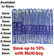 25cm 35cm Single Pointed Knitting Needles - Choose Size 2mm to 8mm  UK Seller