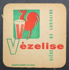 Sous-bock BIÈRE VEZELISE Bière de Lorraine Jacquemin beermat coaster 19