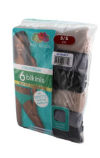 New FRUIT of the LOOM 6-pk Size 5 S Soft Microfiber Multi-Color Women Bikinis