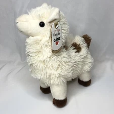 Ganz LULU LLAMA Plush 11" - NEW - White and Brown - Soft Fluffy 