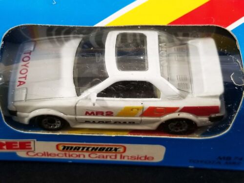 Matchbox Toyota MR2 Pace Car / 1986 / Rare Unpunched Collection Card Blue Box - Picture 3 of 9