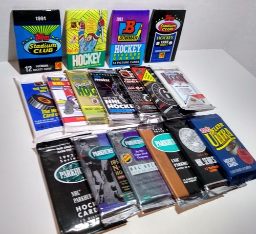 (17) Vintage NHL Hockey Packs 1990s Unopened No Duplicates Parkhurst O-Pee-Chee - Picture 4 of 5
