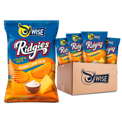 Wise Snacks - Ridgies Potato Chips Cheddar and Sour Cream