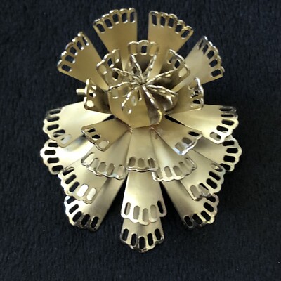 Vintage Coro Goldtone Cut-Out Brooch Pin | eBay