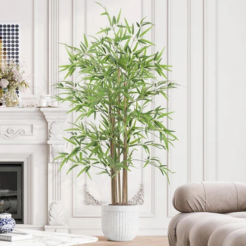 Artificial Bamboo Tree 5FT Tall Faux Silk Plant for Home Office Indoor Outdoor D