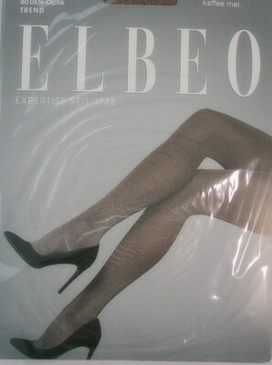 Elbeo Trend Musterstrumpfhose 80 Den  Größe 40 - 42   Farbe Kaffee Mel.