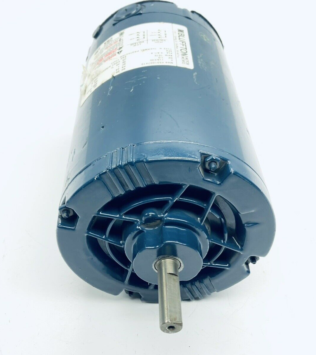 BLUFFTON 4531007410 AC MOTOR 1/3HP 115/230V 60Hz 1PH 1075RPM BLUFFTON 4531007410 AC MOTOR 1/3HP 115/230V 60Hz 1PH 1075RPM