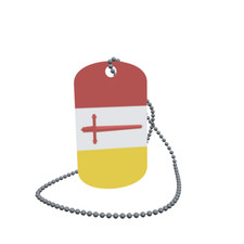 Dog Tag Flag Eelst East Flanders, Belgium Dog Tag Aluminium 30 x 50mm
