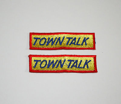 2 Bruan's Town Talk Bakers Bread Products Specialty Bakery Patch 1970s NOS