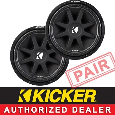 2 KICKER 43C154 CAR AUDIO 15" COMP SUBWOOFER 4-OHM C154 PAIR PROMOTIONAL PRICE - Image 1 of 4