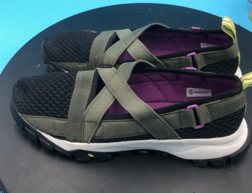 Scarpe slipon da trekking impermeabili Timberland Garrison Trail nero verde taglia 9 5