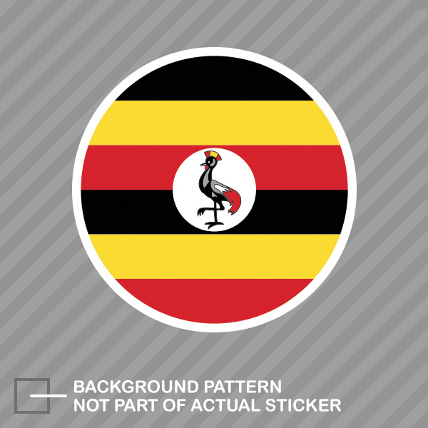 Round Ugandan Flag Sticker Decal Vinyl Uganda UGA UG eBay